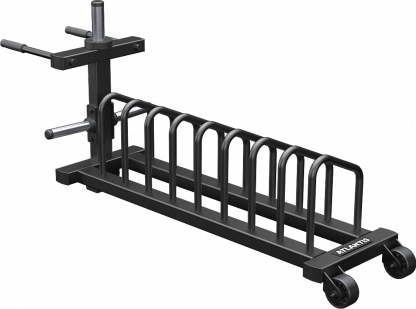 Horizontal bumper plate rack